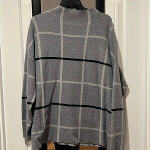 Tunic length mock neck sweater